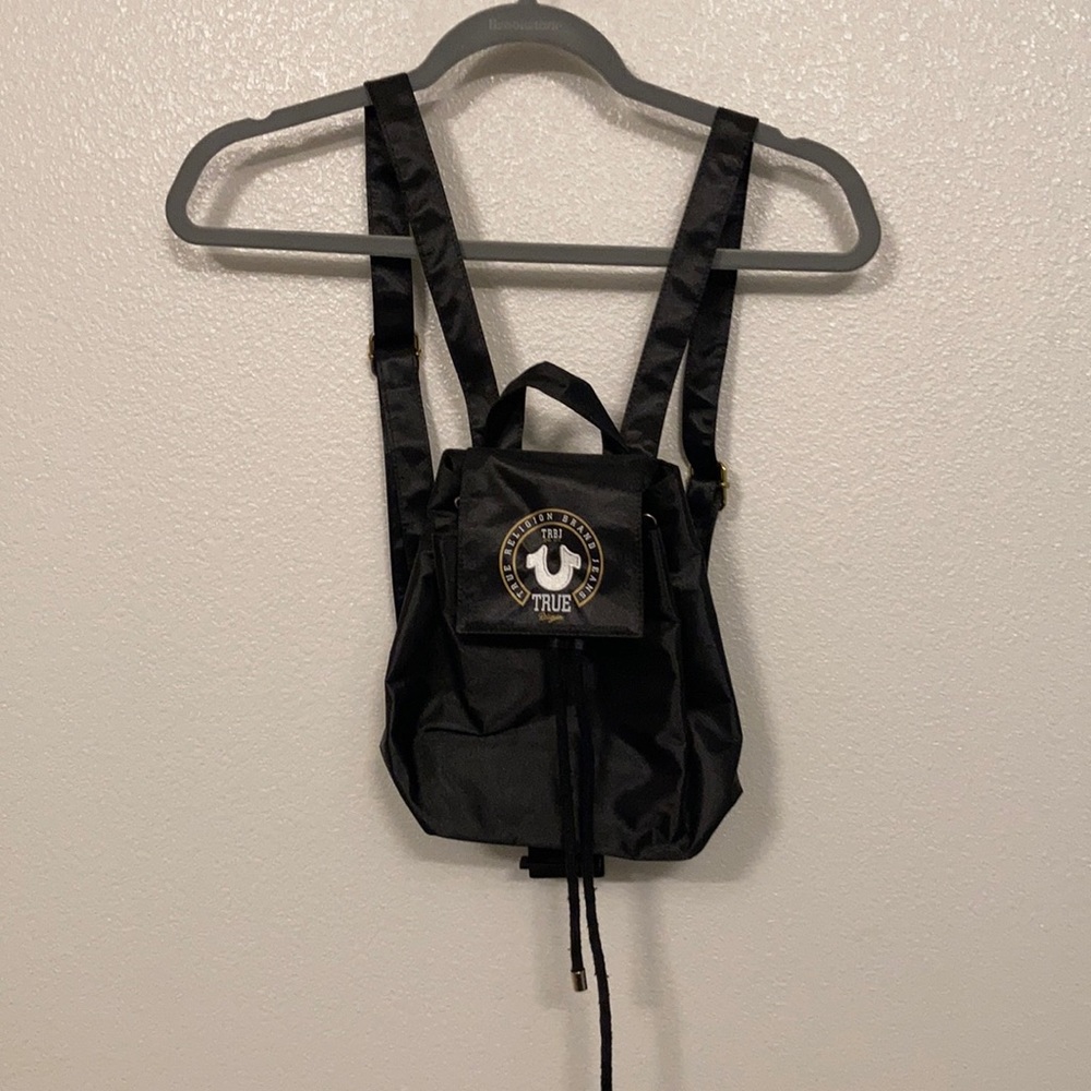 Black True Religion Mini Backpack